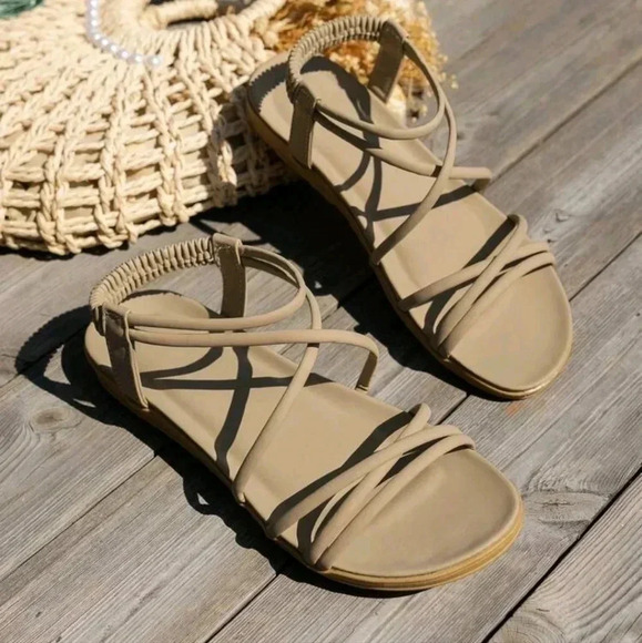 New Summer Women Elegant And Comfortable Large Size Flat Sandals - Picture 5 of 7